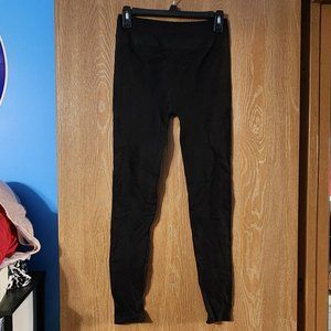 Black One Size Ribbed Leggings